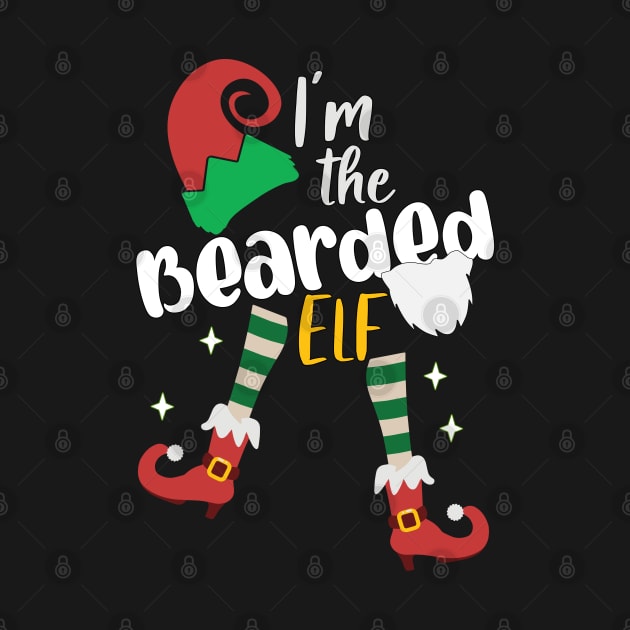 Funny I'm The Bearded Elf Christmas Xmas Matching Family by alcoshirts