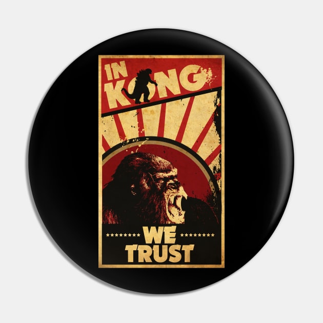 King Gorilla Poster Pin by CTShirts