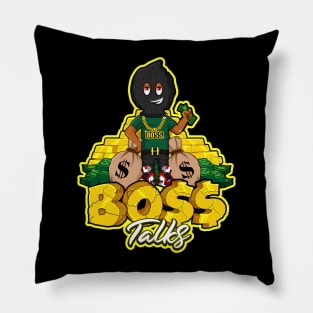 Boss Talks With Gold Bars Pillow