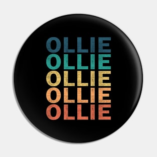 Ollie Name T Shirt - Ollie Vintage Retro Name Gift Item Tee Pin