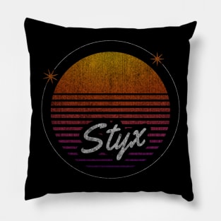 styx retro dark moon Pillow