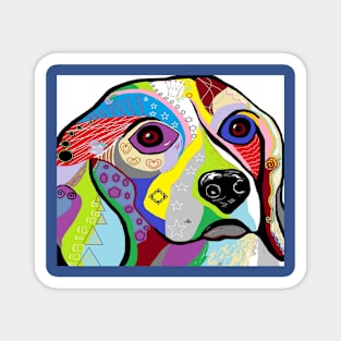 Colorful Beagle Magnet