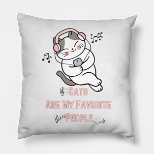 Purr-fect Statement: Cats Are My Favorite People Pillow