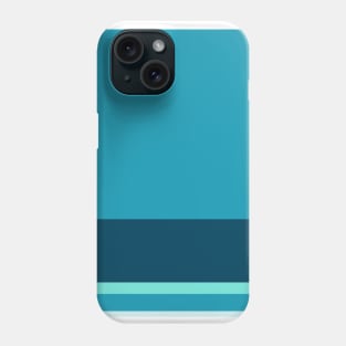 A remarkable pattern of Water, Sky Blue (Crayola), Water Blue and Midnight Green (Eagle Green) stripes. Phone Case