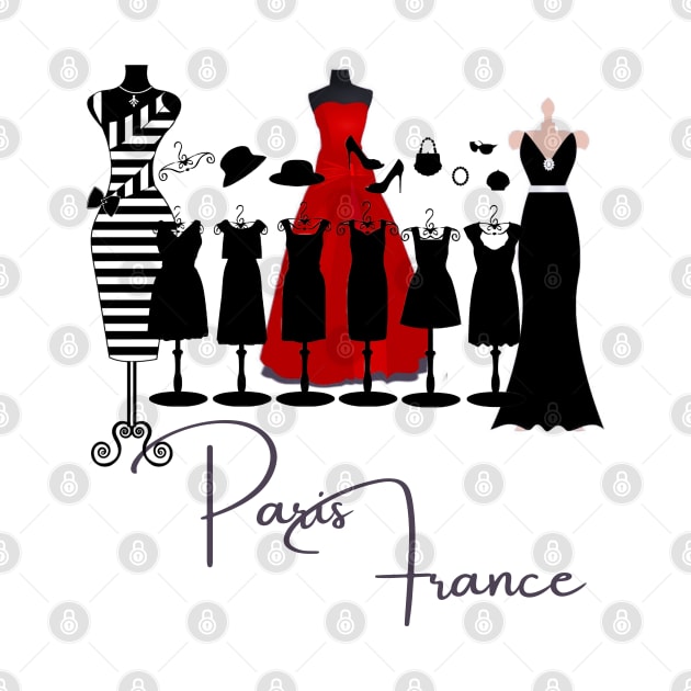 Paris France Women Fashion by STYLISH CROWD TEES