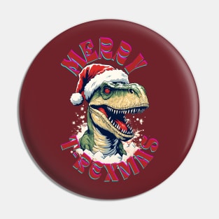 Merry T-Rexmas Funny Tee Pin