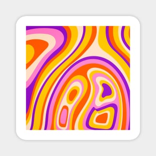 Psychedelic groovy pattern Magnet