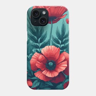 Red Poppy Flower Phone Case