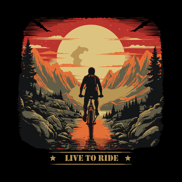 Сycling in the mountains. Live to ride by DragonDream