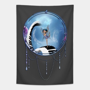 Dancing in the moonlight on the piano Tapestry