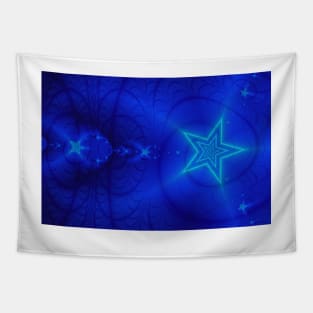 Blue Starry Background Pattern Tapestry