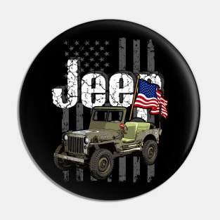 Willys MB Jeepcar JEEP Flag Pin