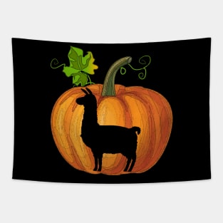 Llama in pumpkin Tapestry