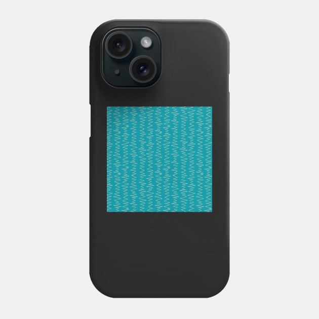 Tantalizing Turquoise Zig Zag Phone Case by FrancesPoff