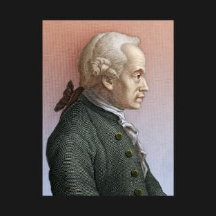 Hand Colored Antique Etching of Immanuel Kant, German Philosopher T-Shirt