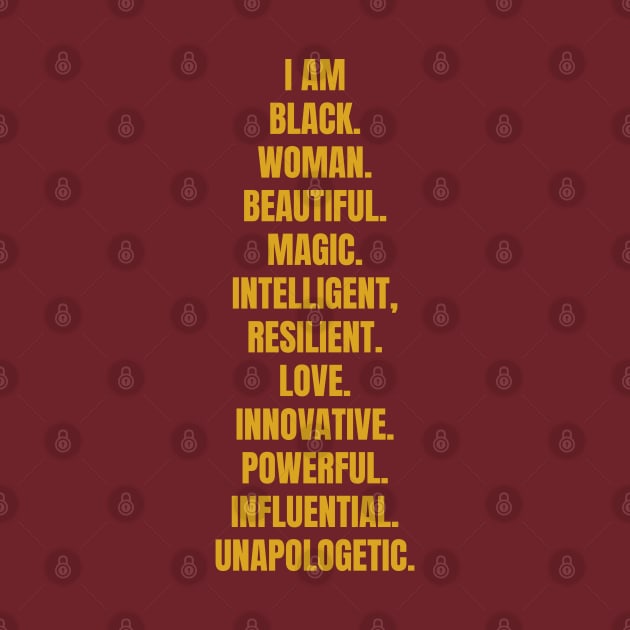 I Am A Powerful Black Woman | African American | Black Queen by UrbanLifeApparel
