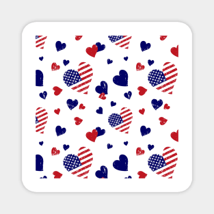 Stars and Stripes Heart Magnet