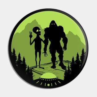 Bigfoot Ufo And Alien Pin