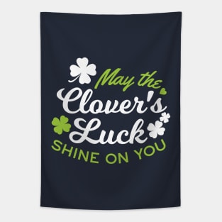 Clover Luck Charm: 'May the Clover's Luck Shine on You!' Tapestry