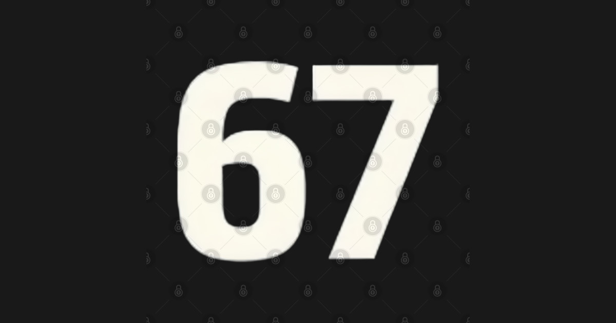 Minimalist Bold Number 67 – Modern Black and White Design - Number 67 ...