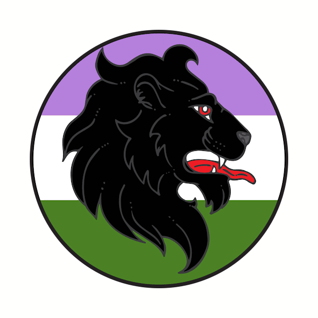 An Tir Pride - Genderqueer - Populace Badge Style 1 by Yotebeth