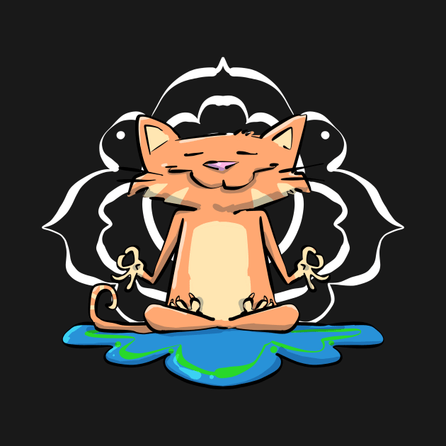 Yoga Spiritual Cat Pet Owners by PhantomDesign