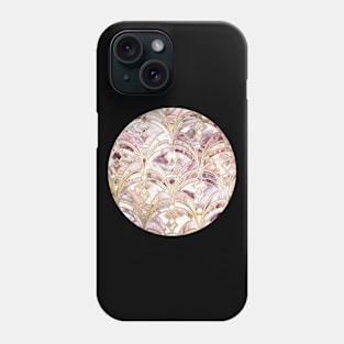 Dusty Rose and Coral Art Deco Marbling Pattern Phone Case