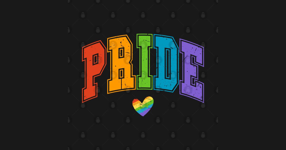Rainbow PRIDE Letters with Heart – LGBTQ+ Love Design - Rainbow Pride ...