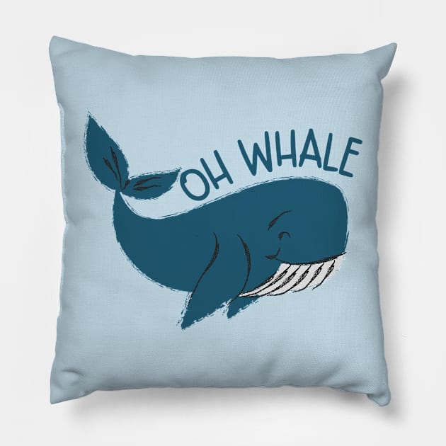 Oh Whale Pillow by String Cheeze Design Co.