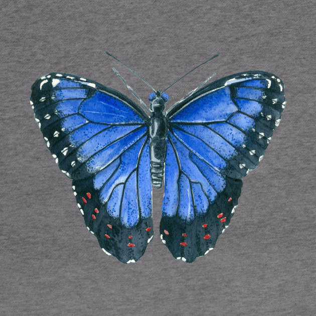 Blue Morpho Butterfly Watercolor Painting Butterfly Hoodie