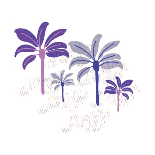 Colorful beach palm trees T-Shirt