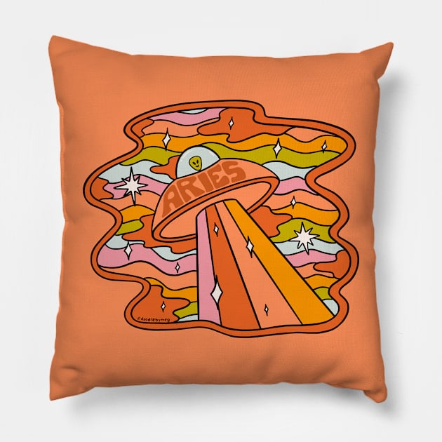 Aries UFO Pillow by Doodle by Meg