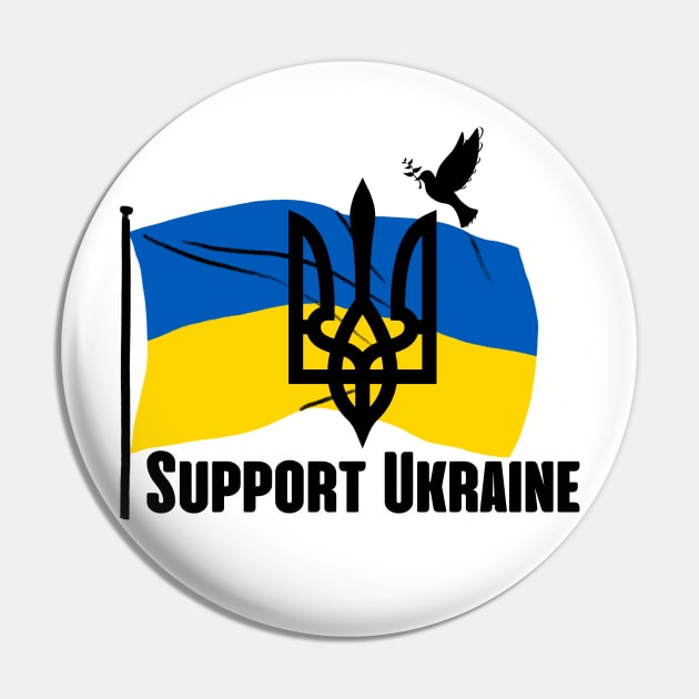 Support Ukraine Pin by julia_printshop