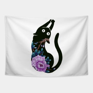 Flower Japan Cat Tapestry