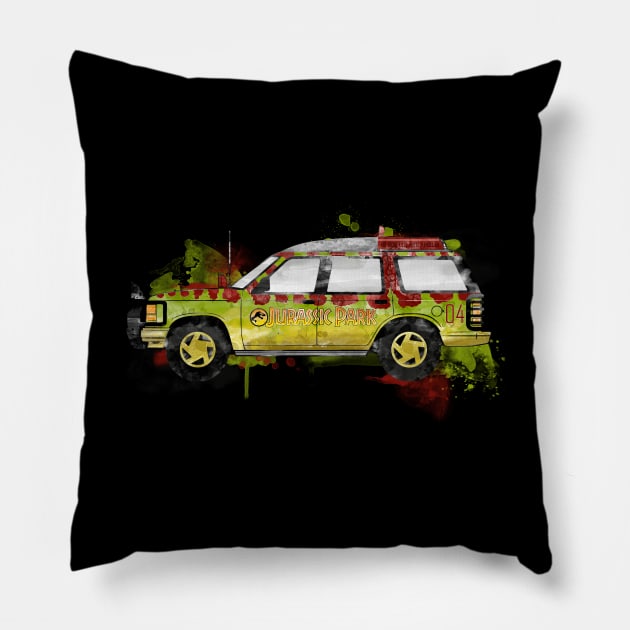 Jurassic Explorer Car Pillow by Jurassic Merch