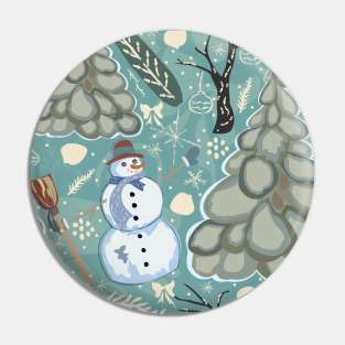 Snowman Pin