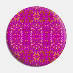 Pattern of Festival of Colorful Clovers on White Pin