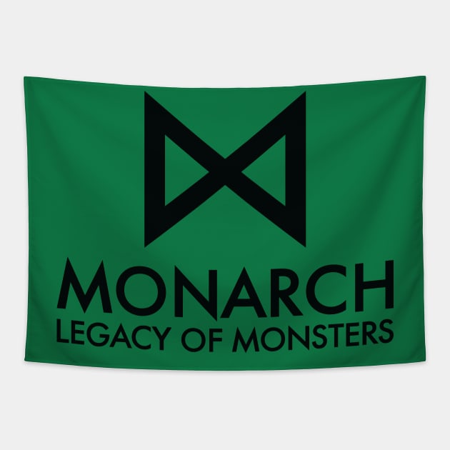 Monarch: Legacy of Monsters titles (black) Tapestry by GraphicGibbon