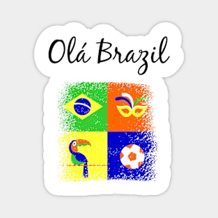 Olá Brazil Magnet