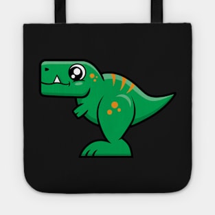 T-Rex Dinosaur (Green and Orange) Tote