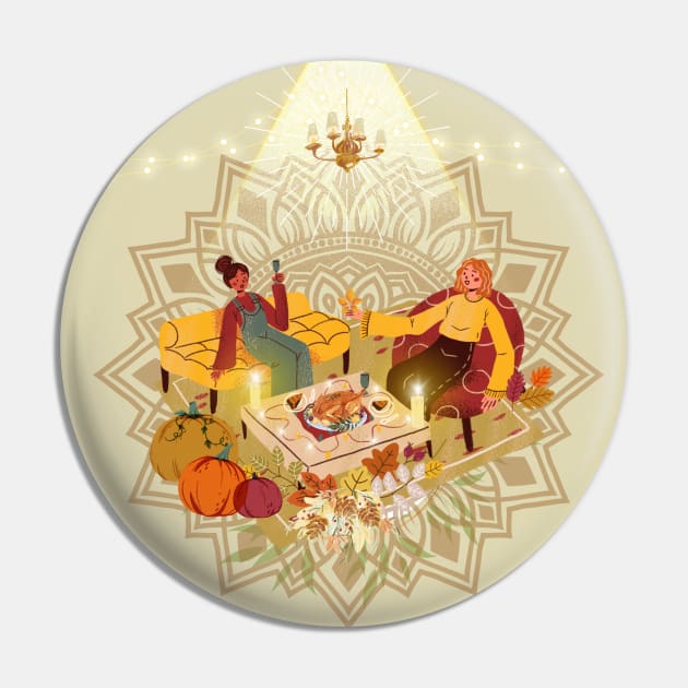 Thanksgiving Dinner with friends Pin by ariverde