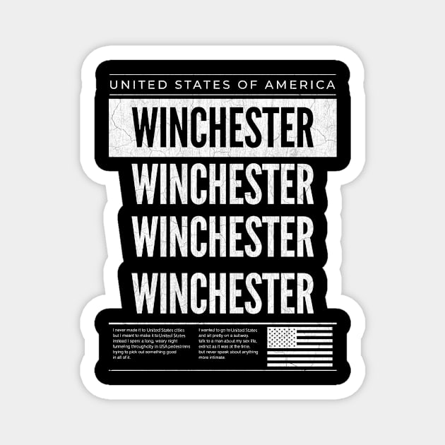 winchester city in United States Magnet by Delix_shop