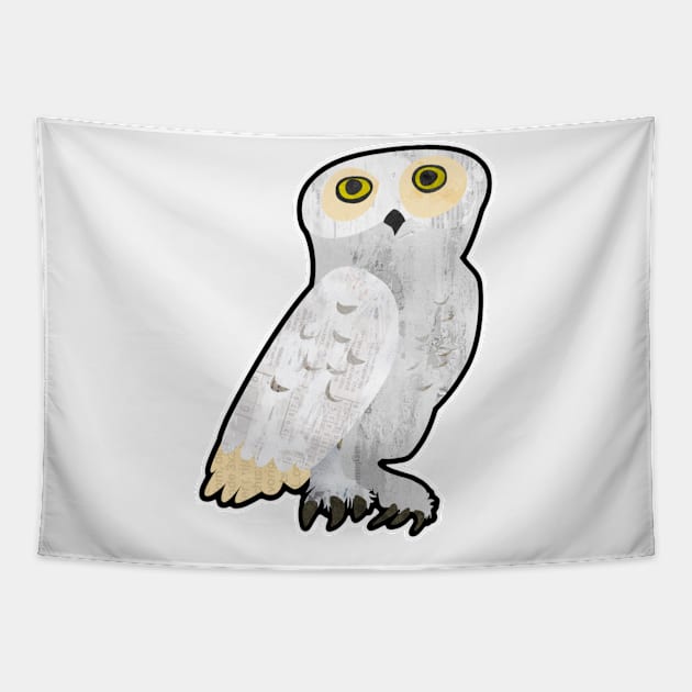 White owl Tapestry by jurjenbertens