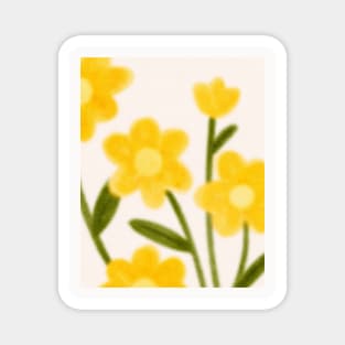 Yellow Flowers Romantic Dream Magnet