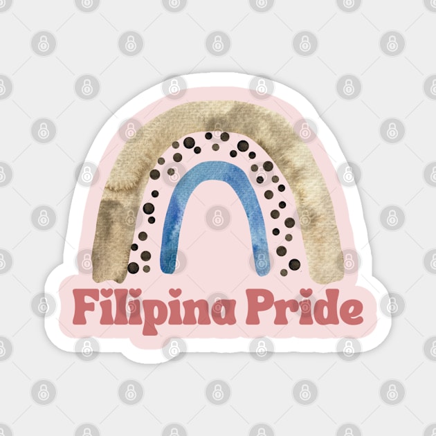 Filipina Pride Pinay rainbow Magnet by CatheBelan