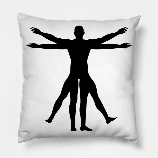 vitruvian man Pillow by samzizou