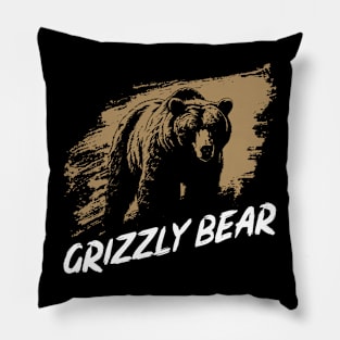 Grizzly Bear Illustration - Grizzly Bear Pillow