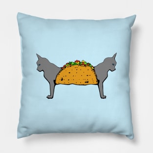 Tacocat Two-Headed Cat - No Lettering Pillow