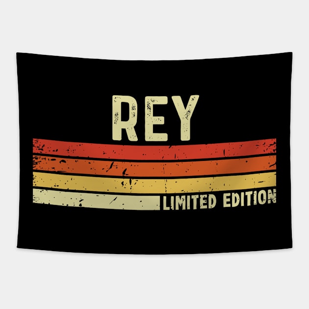 Rey First Name Vintage Retro Gift For Rey Tapestry by CoolDesignsDz