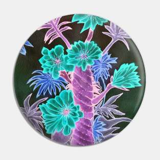 Neon Floral Painting Pin